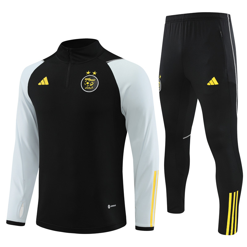 Algeria 23-24 Long Sleeve Training Set -Black and White